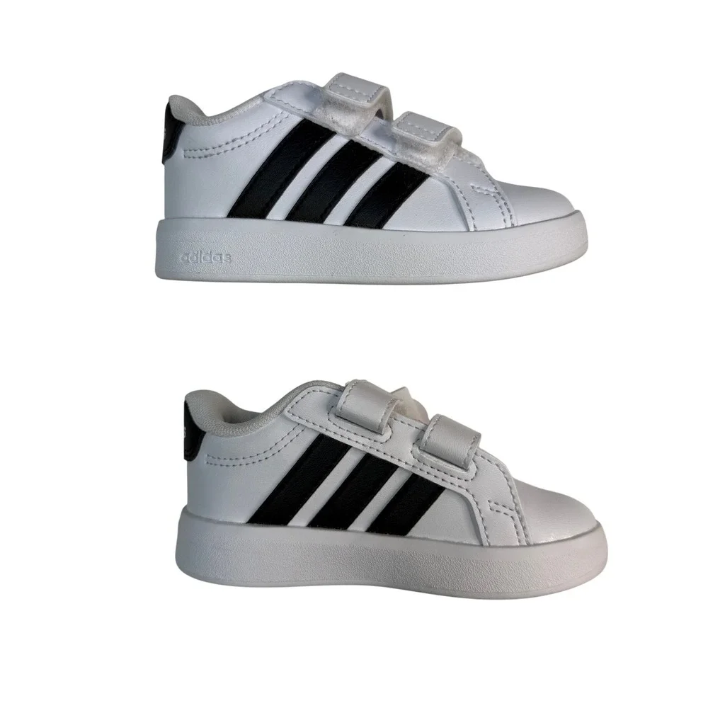 Adidas Grand Court 3.0 CF Infant Baby Toddler Shoes White Black 6K NWT